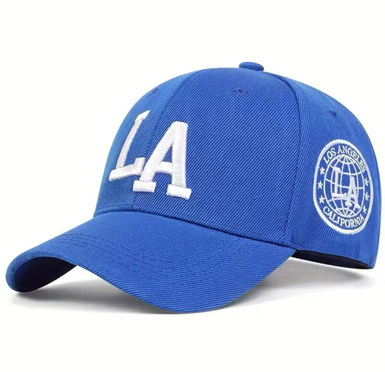 Unisex La Letter Embroidery Baseball Caps Spring and Autumn Outdoor Adjustable Casual Hats Sunscreen Hat