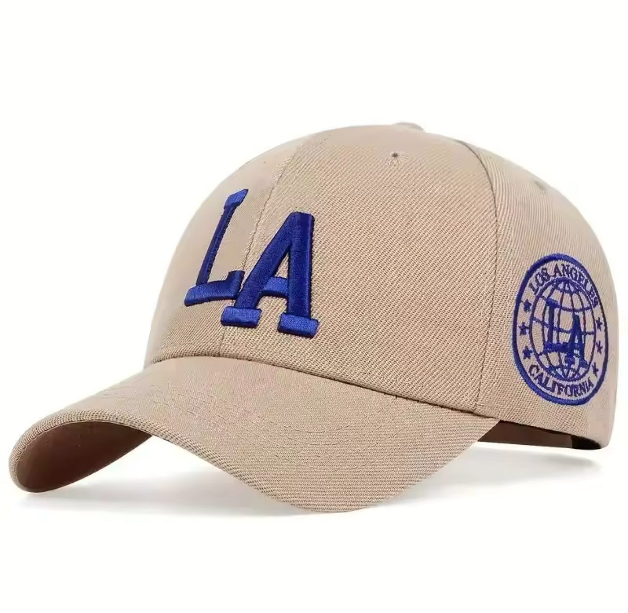 Unisex La Letter Embroidery Baseball Caps Spring and Autumn Outdoor Adjustable Casual Hats Sunscreen Hat