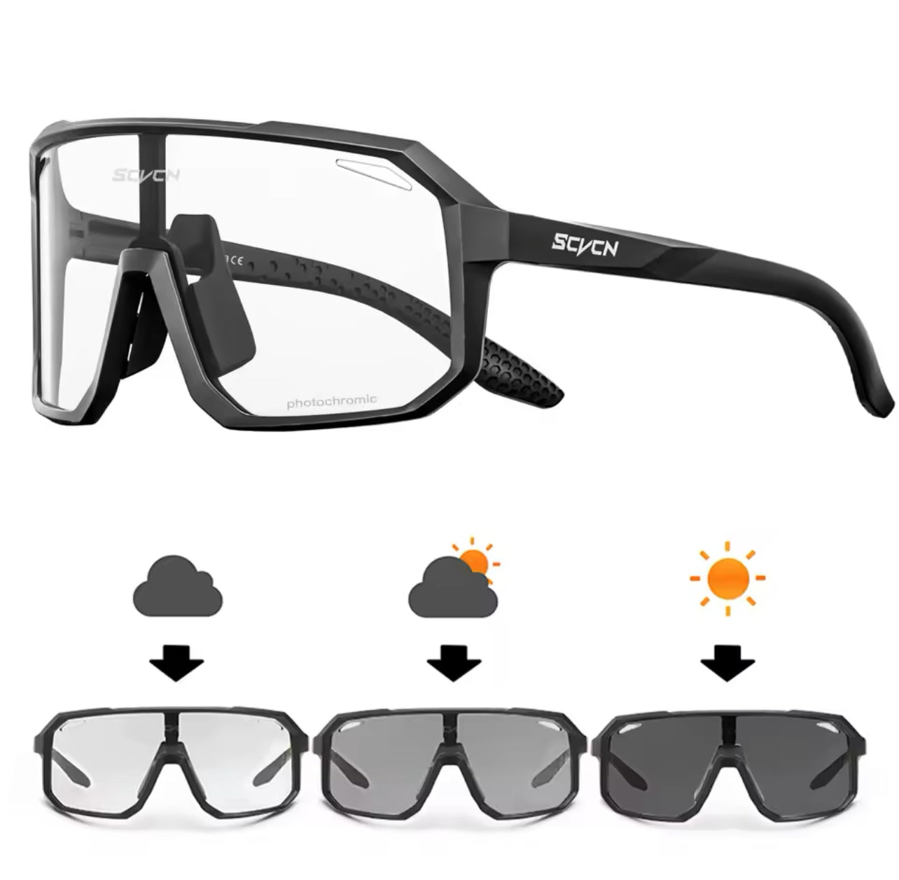 Photochromic Cycling Sunglasses MTB Glasses Road Bike Cycling UV400