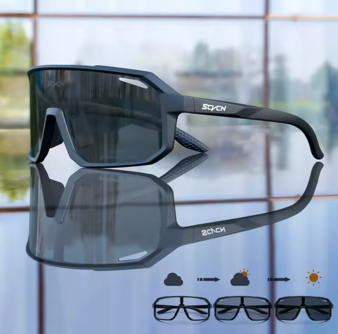 Photochromic Cycling Sunglasses MTB Glasses Road Bike Cycling UV400
