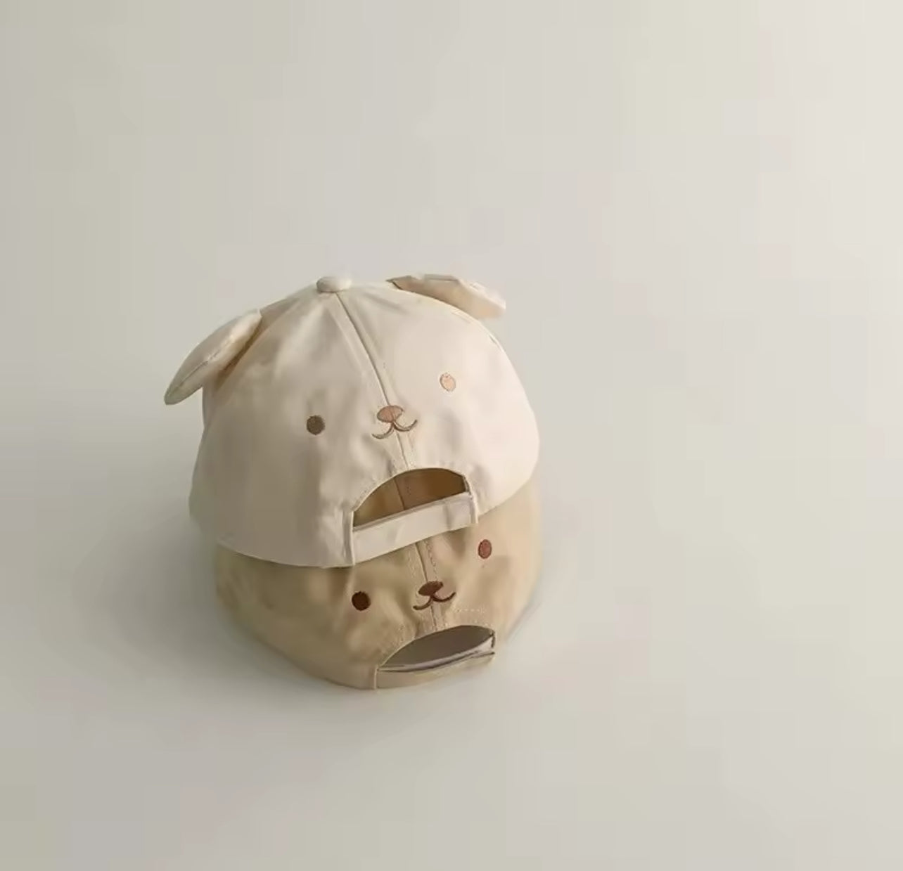 Cartoon Bear Baby Baseball Cap|Cute Solid Color |Toddler Sun Hat with Ears |Summer Adjustable Kids Boy Girl Peaked Cap