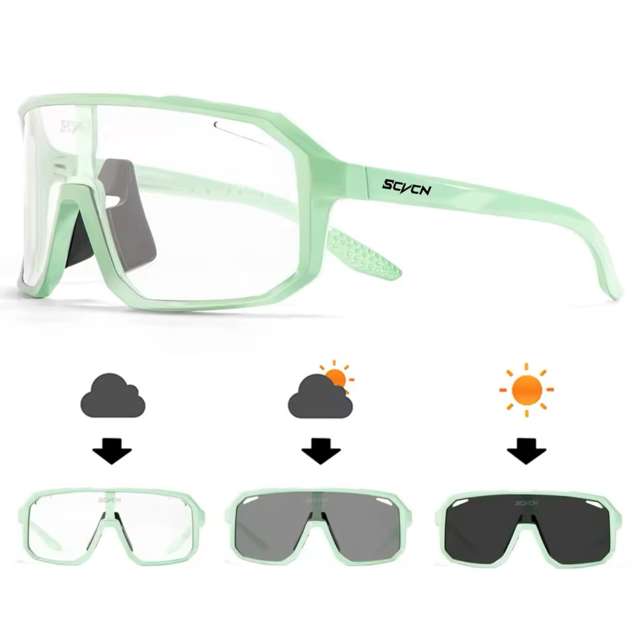 Photochromic Cycling Sunglasses MTB Glasses Road Bike Cycling UV400