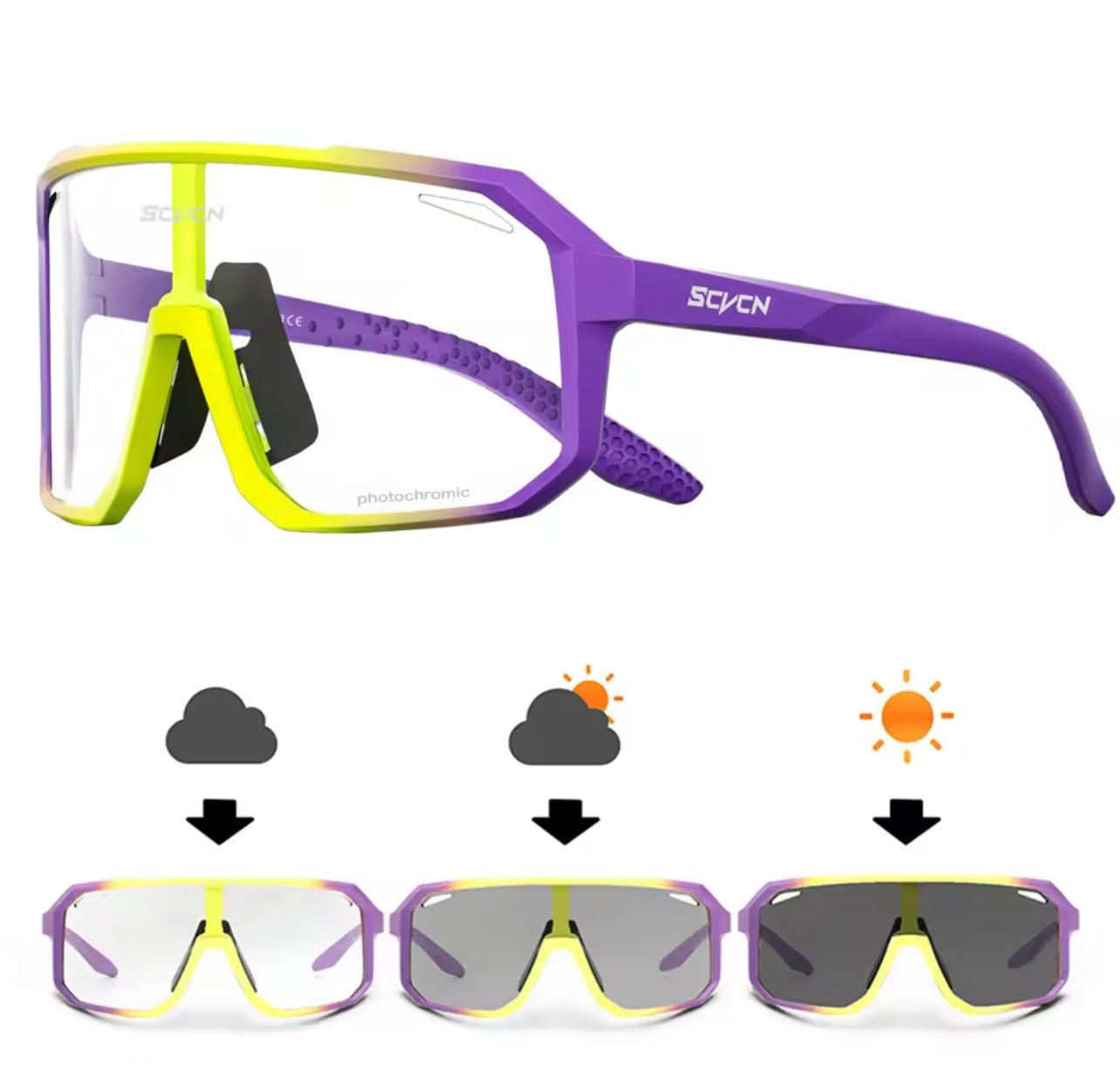 Photochromic Cycling Sunglasses MTB Glasses Road Bike Cycling UV400