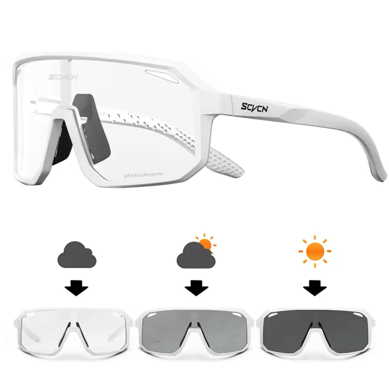 Photochromic Cycling Sunglasses MTB Glasses Road Bike Cycling UV400