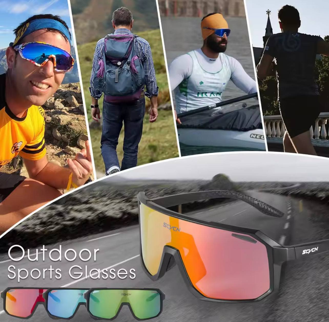 SCVCN Cycling Glasses Bike Sunglasses Men UV400
Eyewear Sports MTB Outdoor Goggles Bicycle Women
Sunglasses Multi Color Riding