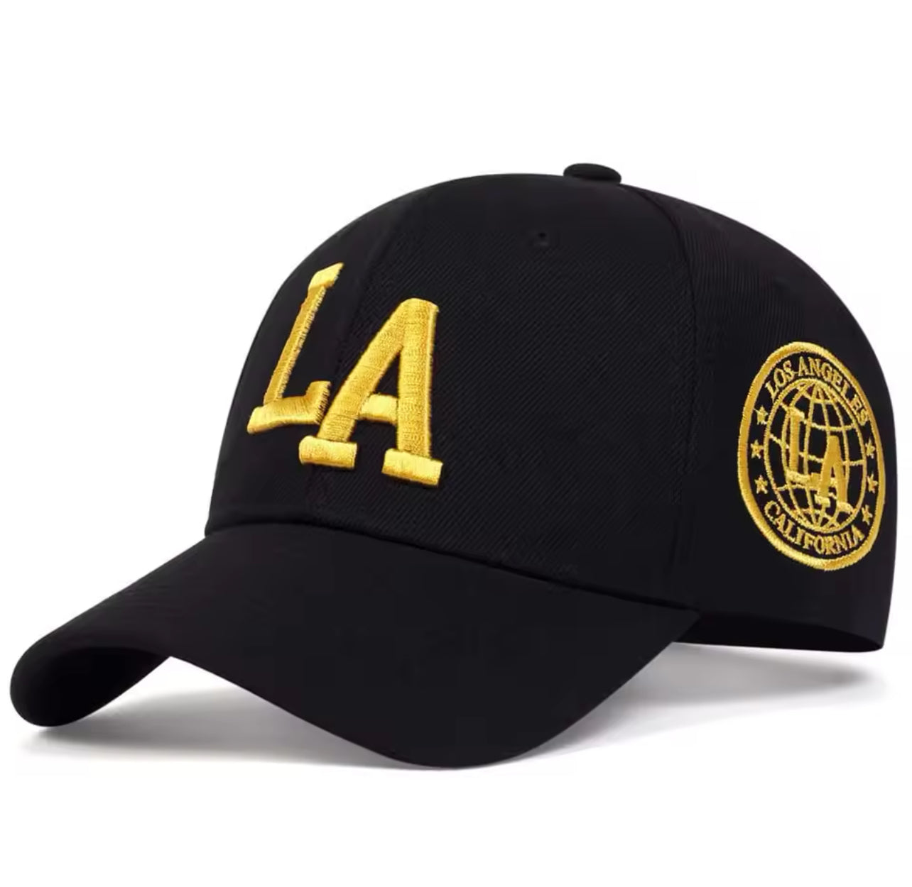 Unisex La Letter Embroidery Baseball Caps Spring and Autumn Outdoor Adjustable Casual Hats Sunscreen Hat