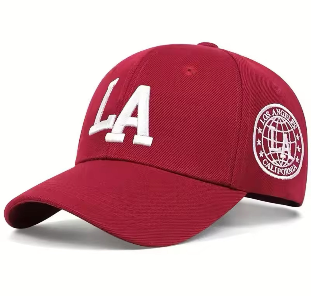 Unisex La Letter Embroidery Baseball Caps Spring and Autumn Outdoor Adjustable Casual Hats Sunscreen Hat