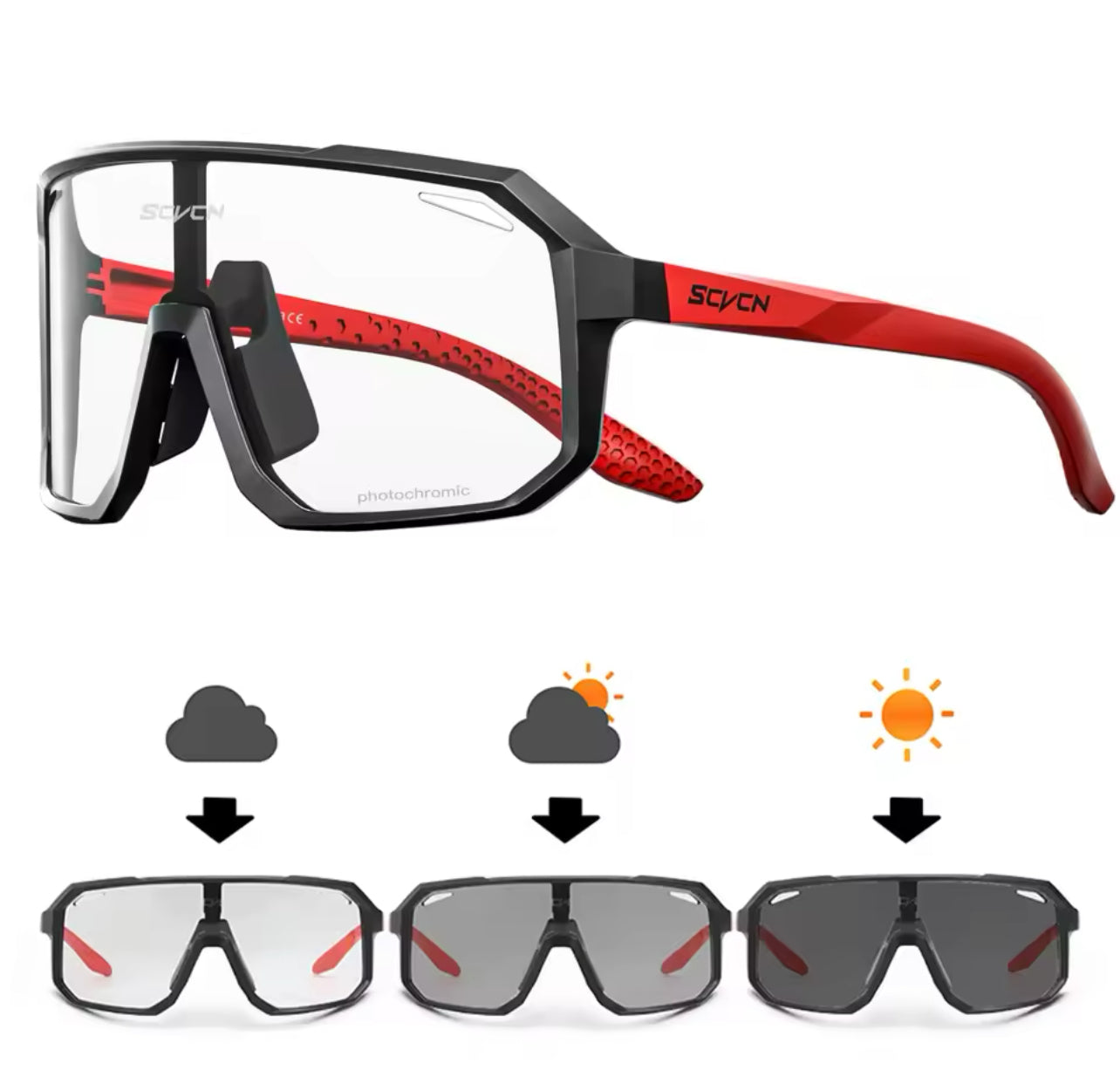 Photochromic Cycling Sunglasses MTB Glasses Road Bike Cycling UV400