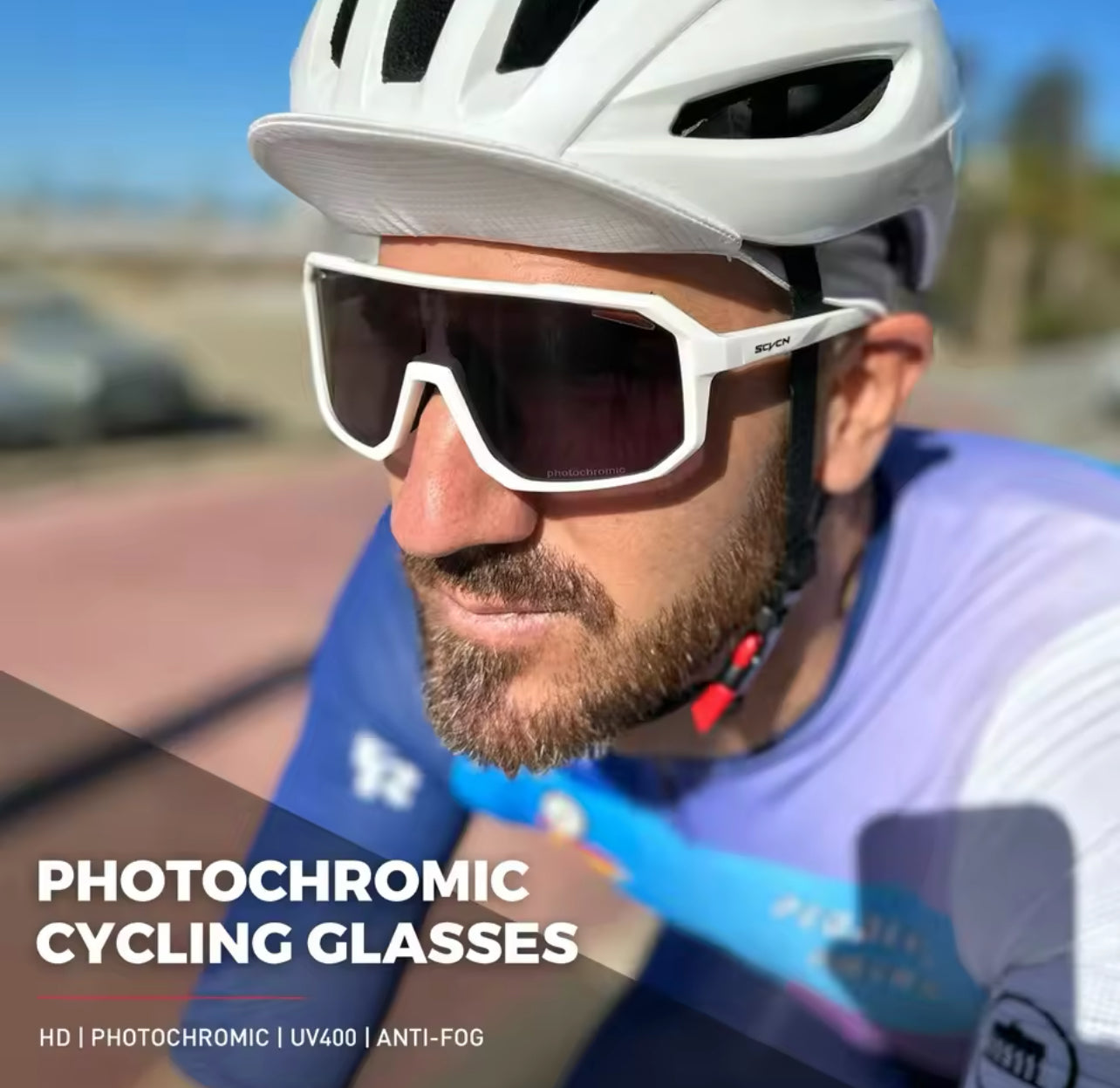 Photochromic Cycling Sunglasses MTB Glasses Road Bike Cycling UV400