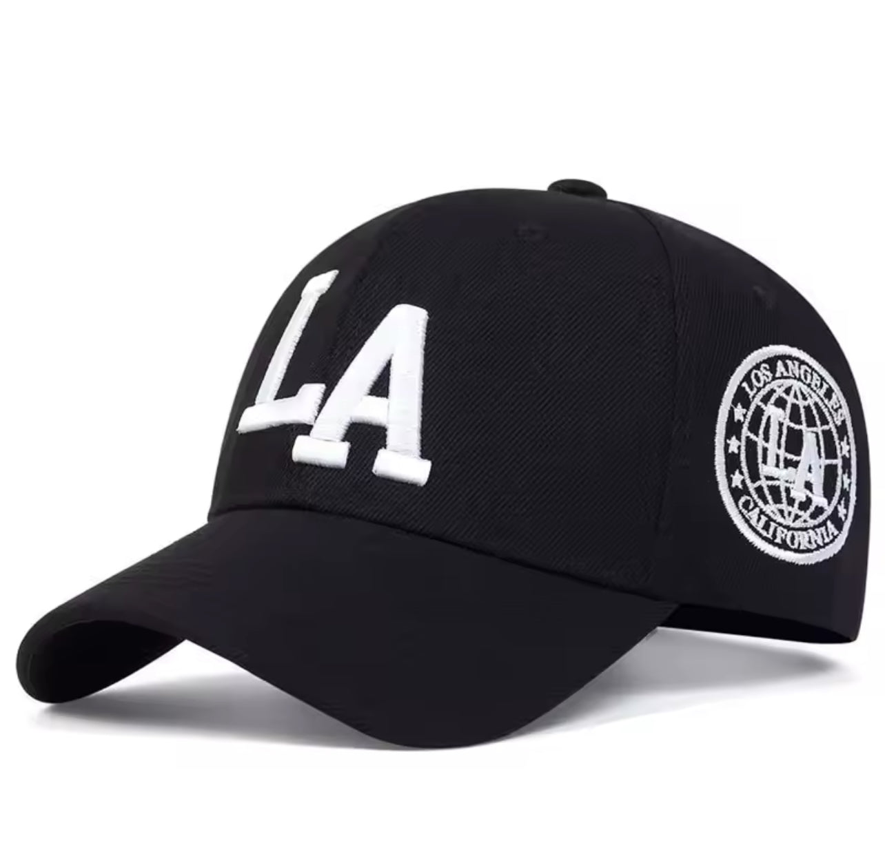 Unisex La Letter Embroidery Baseball Caps Spring and Autumn Outdoor Adjustable Casual Hats Sunscreen Hat