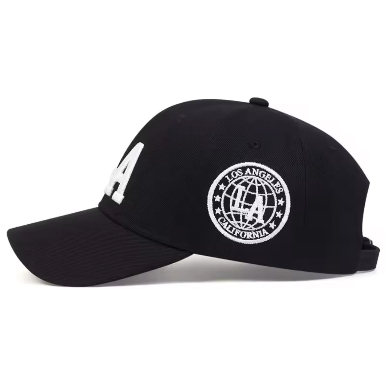 Unisex La Letter Embroidery Baseball Caps Spring and Autumn Outdoor Adjustable Casual Hats Sunscreen Hat