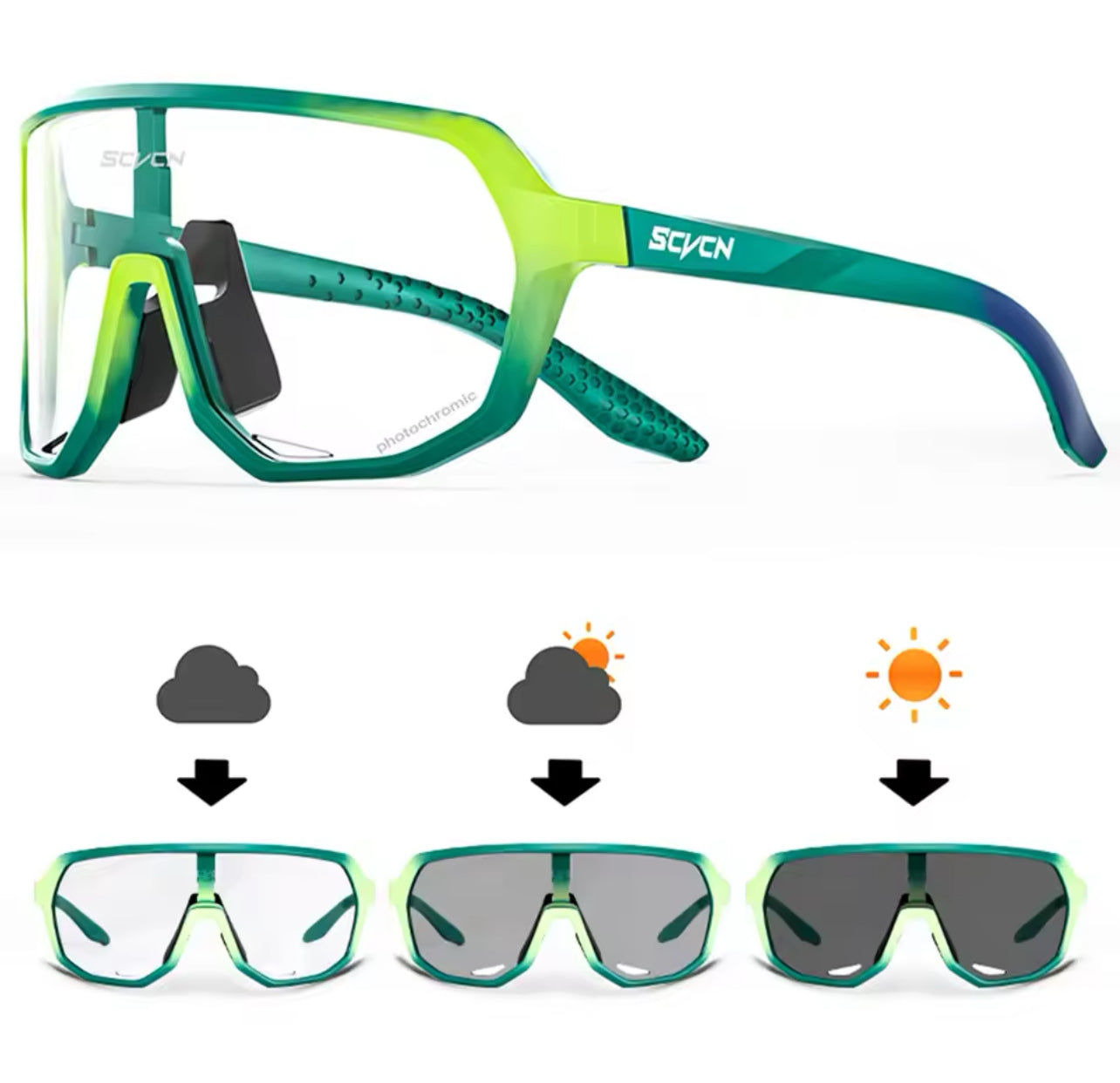 Photochromic Cycling Sunglasses MTB Glasses Road Bike Cycling UV400
