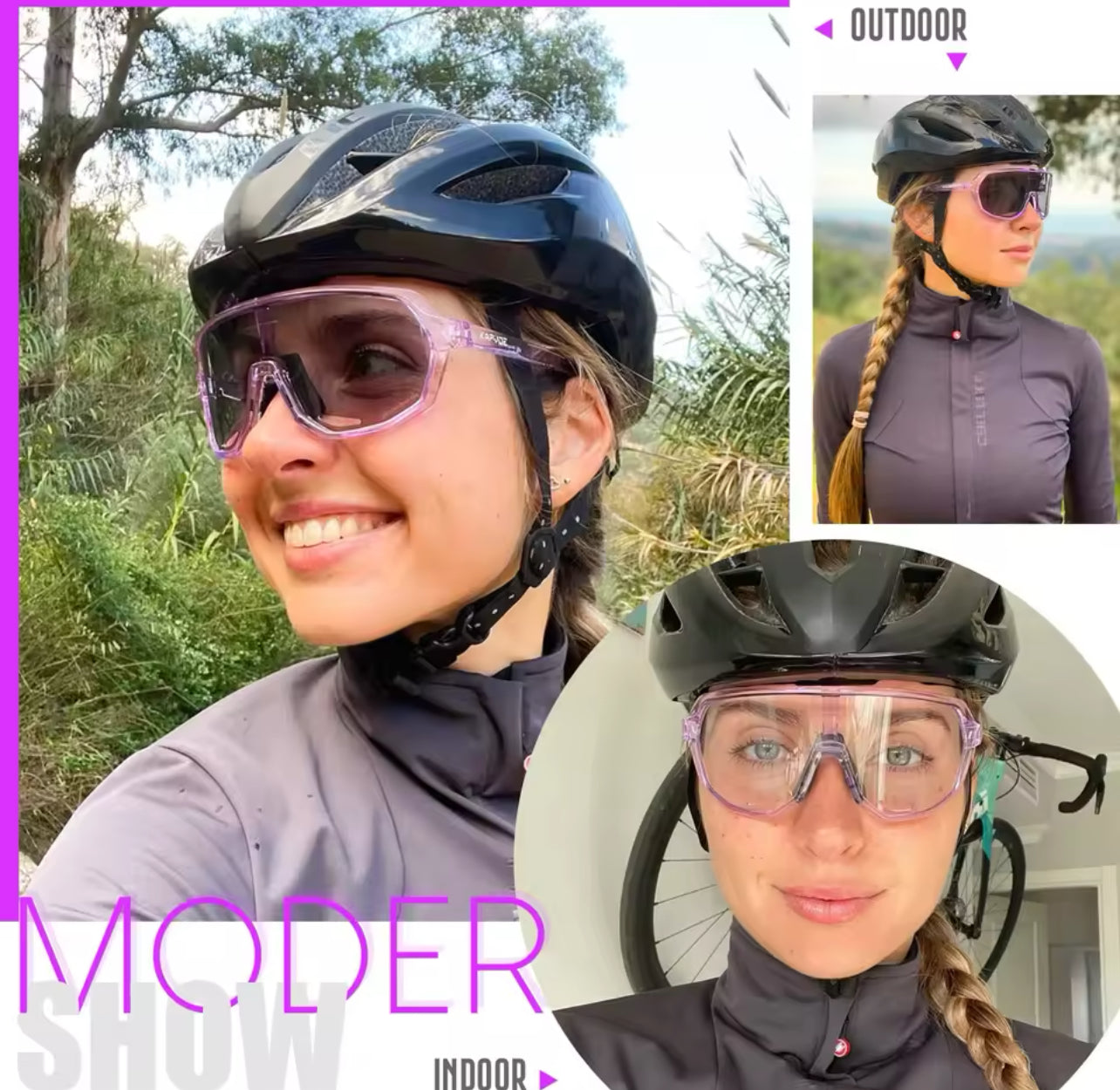 Photochromic Cycling Sunglasses MTB Glasses Road Bike Cycling UV400