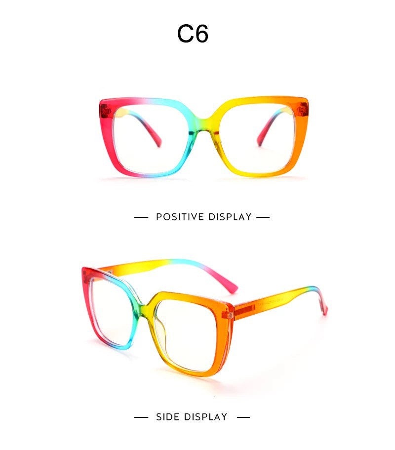 Ladies Anti-Blue-Ray Rainbow Glasses|Optical Frames| Women Men | Fashion Colorful Spring Frames |TR90 Computer Eyeglasses