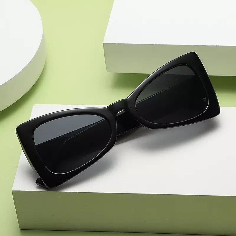 Fashion Personality |Cat Eye Sunglasses |Women Men |Trendy Triangles |Glasses Retro Sunglass Female Eyewear |UV400 Sun Glass Goggles