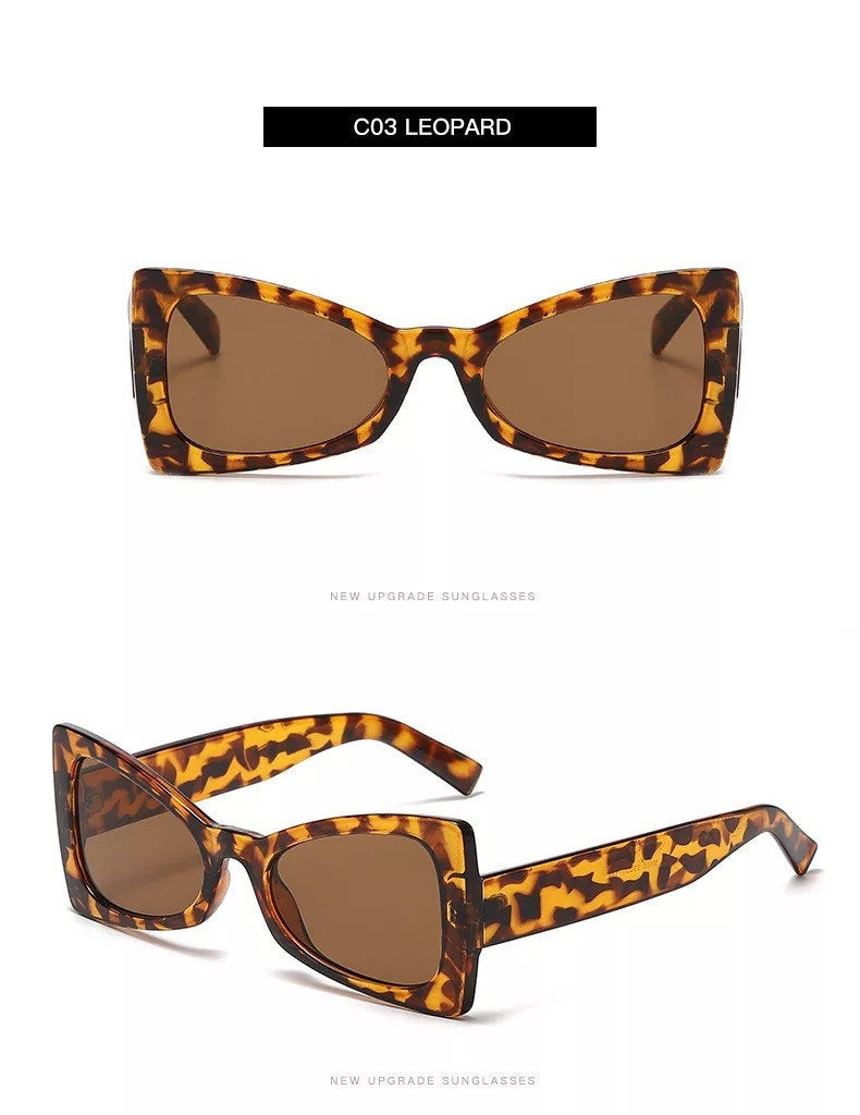 Fashion Personality |Cat Eye Sunglasses |Women Men |Trendy Triangles |Glasses Retro Sunglass Female Eyewear |UV400 Sun Glass Goggles