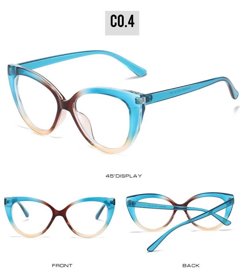 Computer Glasses Double Color Frame |Women Men |Anti Blue Light |Round Eyewear Blocking Glasses |Optical Spectacle Eyeglass TR90