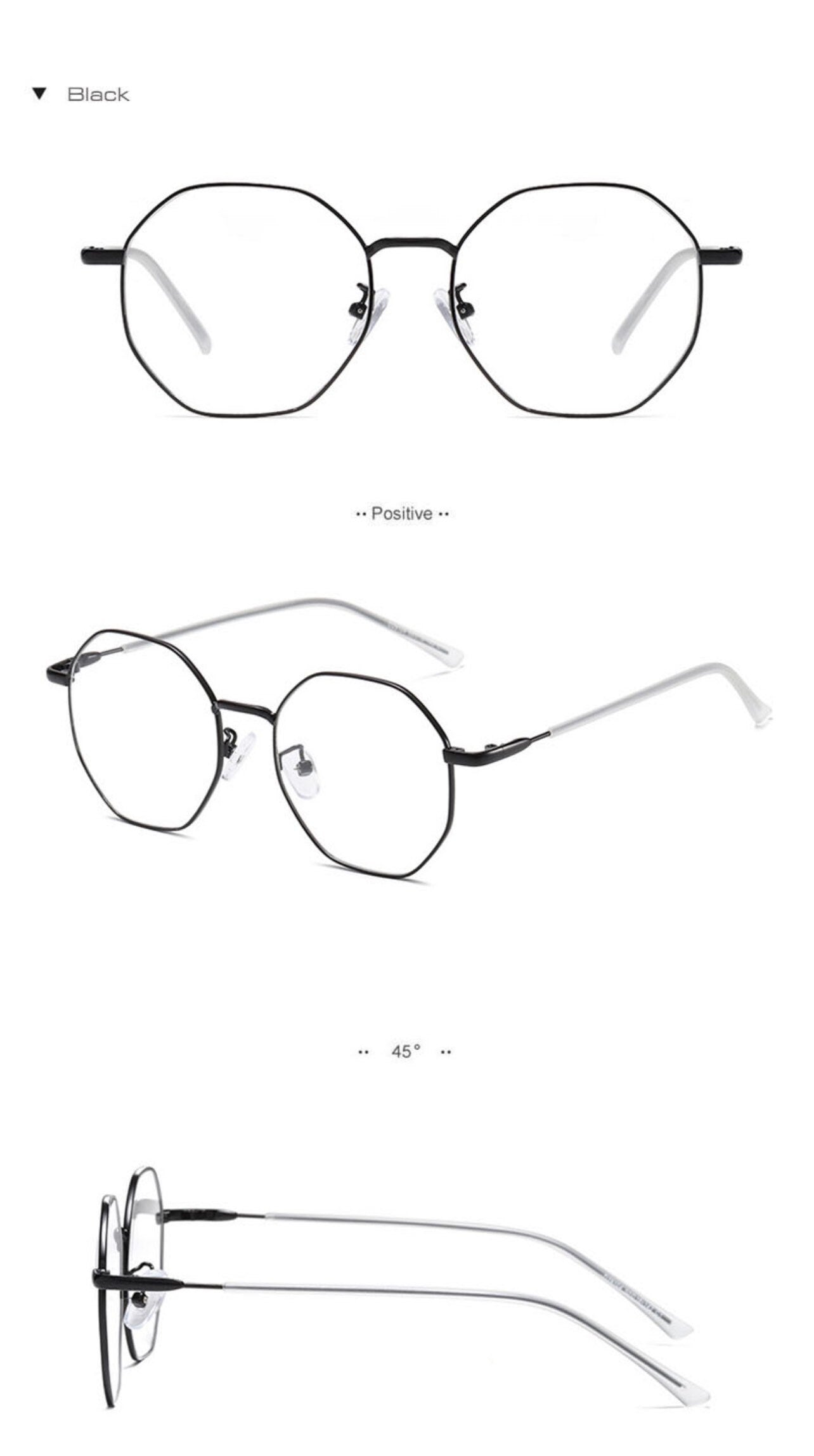 New Anti-Blue Light Fashion |Women Men| Polygons Eyeglasses Frame |Ultralight Metal Optical Glasses Frame|Computer glasses