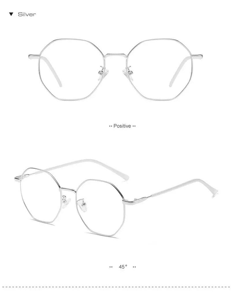 New Anti-Blue Light Fashion |Women Men| Polygons Eyeglasses Frame |Ultralight Metal Optical Glasses Frame|Computer glasses