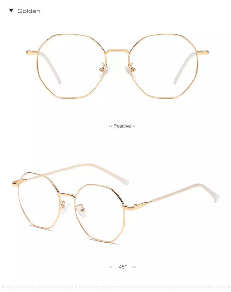 New Anti-Blue Light Fashion |Women Men| Polygons Eyeglasses Frame |Ultralight Metal Optical Glasses Frame|Computer glasses