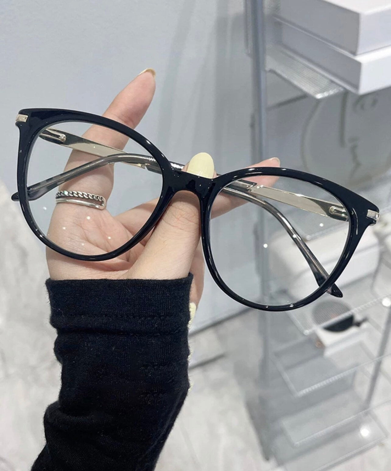 Retro Round Spring Hinge |Women Men| Glasses Frame Clear |Anti Blue Light |Optical Frame Computer Glasses