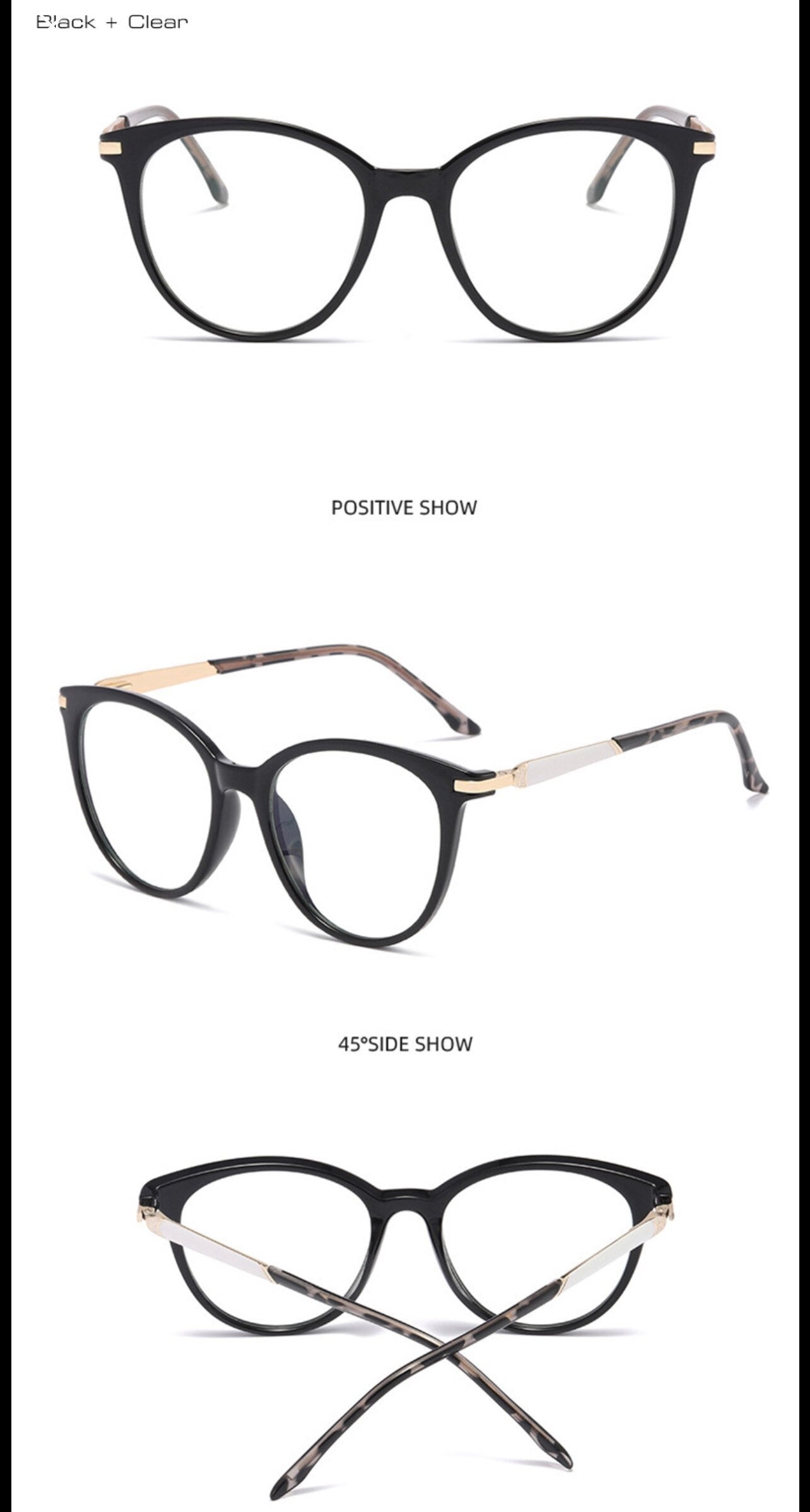 Retro Round Spring Hinge |Women Men| Glasses Frame Clear |Anti Blue Light |Optical Frame Computer Glasses
