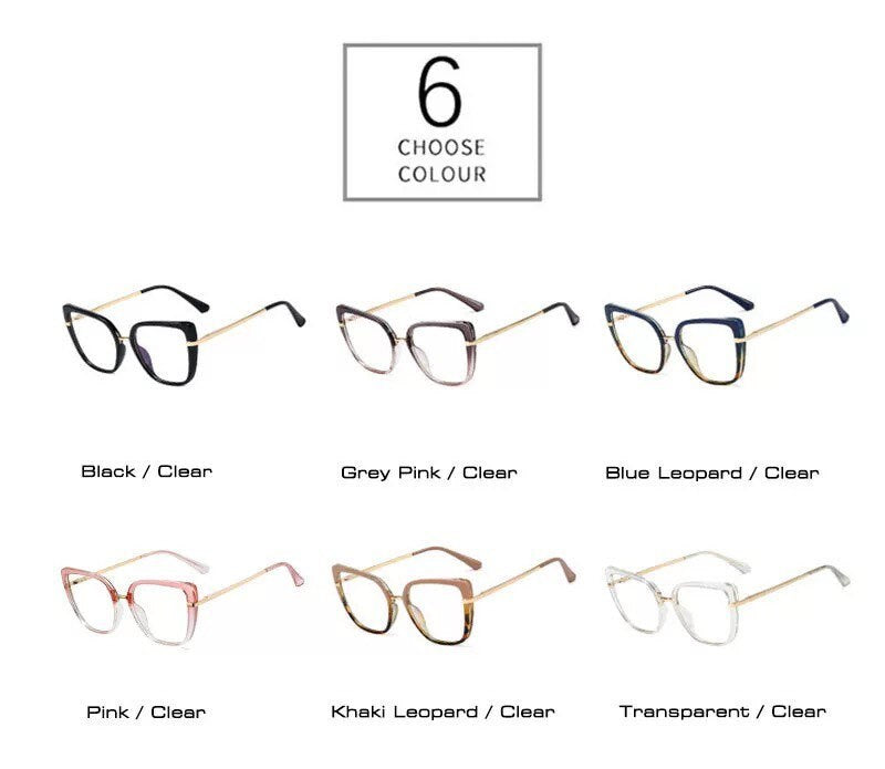 Fashion Cat Eye Eyeglasses Plastic Titanium Anti Blue Glasses Frames Ultralight |Women Men|Optical Fashion Computer Glasses