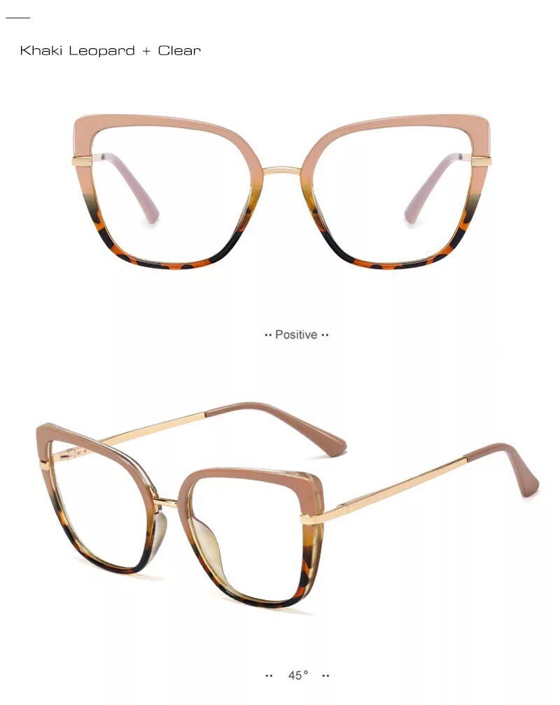 Fashion Cat Eye Eyeglasses Plastic Titanium Anti Blue Glasses Frames Ultralight |Women Men|Optical Fashion Computer Glasses