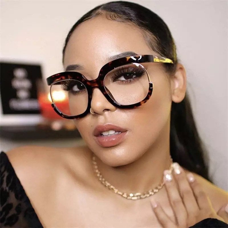 Anti Blue Light Half Frame Round Glasses |Women Men| Fashion Brand Designer|Eyeglasses Prescription Glasses