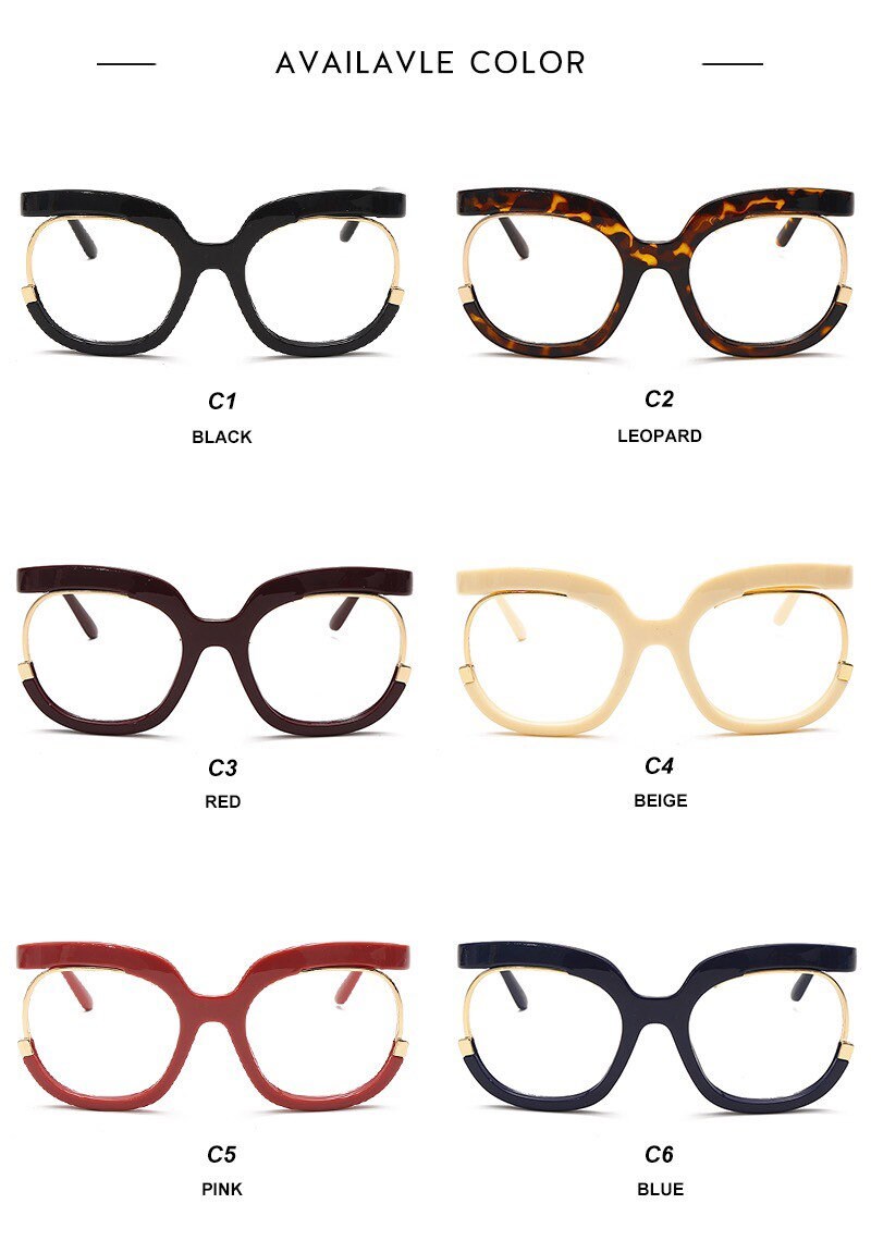 Anti Blue Light Half Frame Round Glasses |Women Men| Fashion Brand Designer|Eyeglasses Prescription Glasses