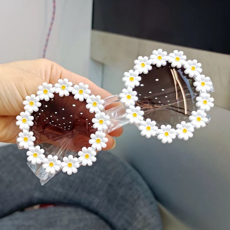Parent-child Round Flower Sunglasses |2022 New Fashion Party Decorative Glasses |Women Child |Outdoor Sun Protection Eyewear UV400