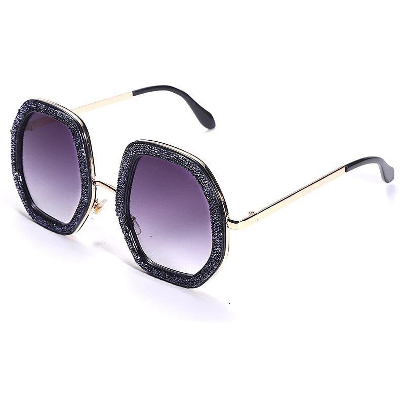 2022 Oversized Sunglasses |Women Men |Luxury Diamond Shiny Crystal Sun Glasses | UV400 Shades Eyewear Hipster Necessary