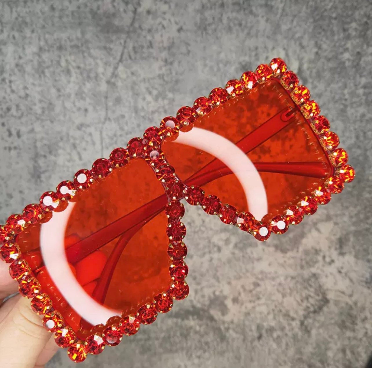 Oversized Crystal Sunglasses|Women Men| Square sunglasses |Bling Rhinestone Sun glasses|Luxury Fashion Shade UV 400