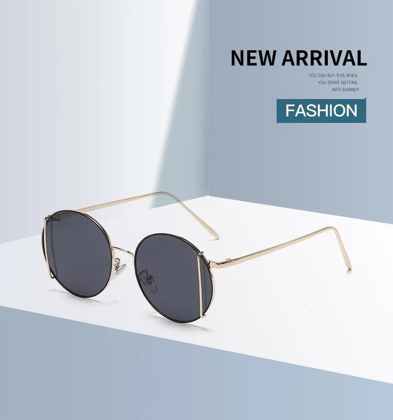 New Trendy Metal Punk Round Sunglasses|Woman Men|Vintage Brand Travel Classic Sun Glasses |Female Fashion Retro Eyewear summer