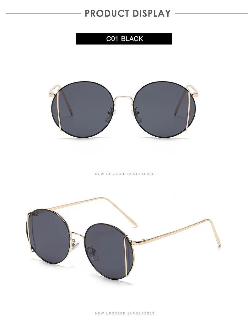 New Trendy Metal Punk Round Sunglasses|Woman Men|Vintage Brand Travel Classic Sun Glasses |Female Fashion Retro Eyewear summer