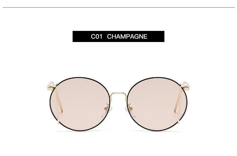 New Trendy Metal Punk Round Sunglasses|Woman Men|Vintage Brand Travel Classic Sun Glasses |Female Fashion Retro Eyewear summer