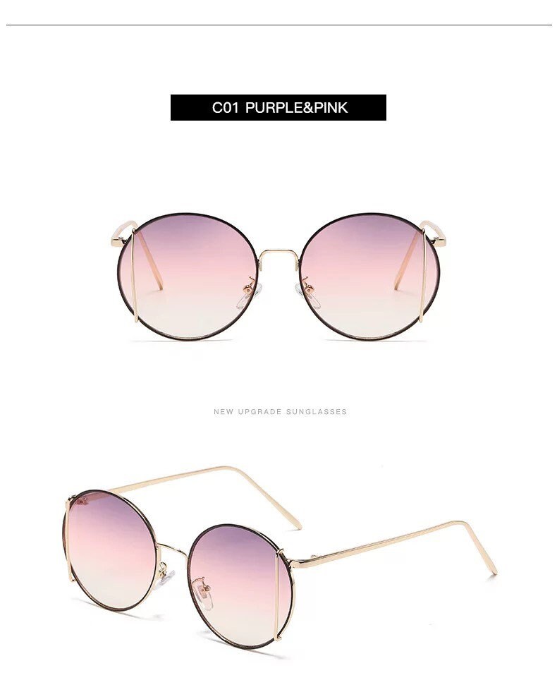 New Trendy Metal Punk Round Sunglasses|Woman Men|Vintage Brand Travel Classic Sun Glasses |Female Fashion Retro Eyewear summer