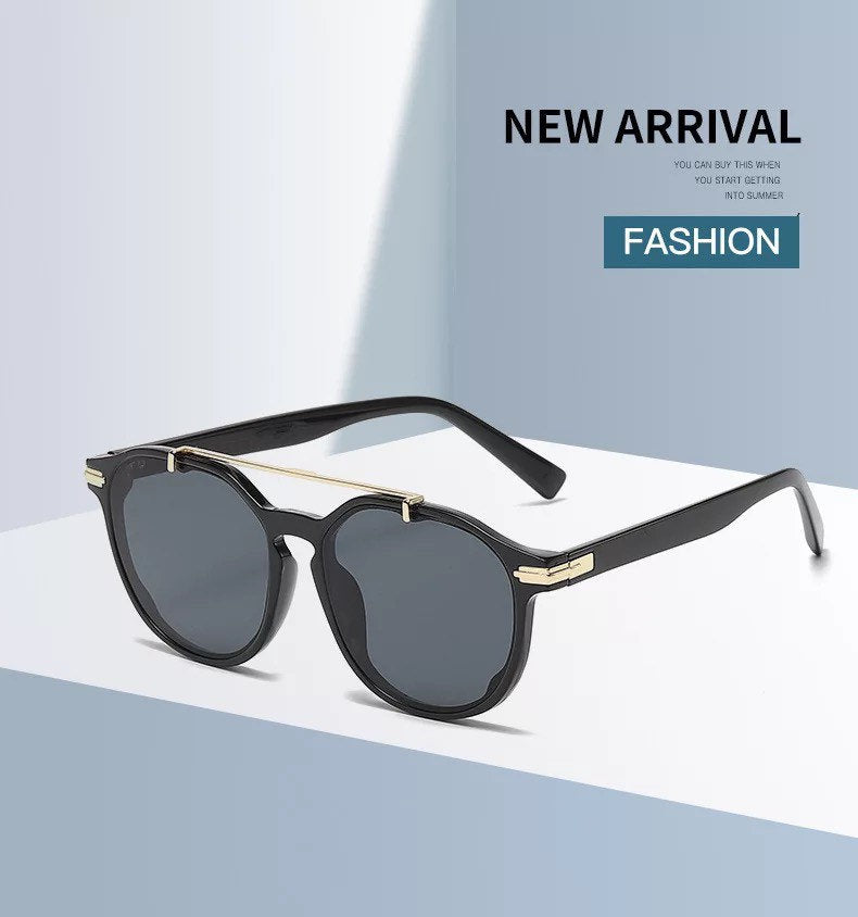 New Trendy Metal Punk Round Sunglasses|Woman Men|Vintage Brand Travel Classic Sun Glasses |Female Fashion Retro Eyewear summer