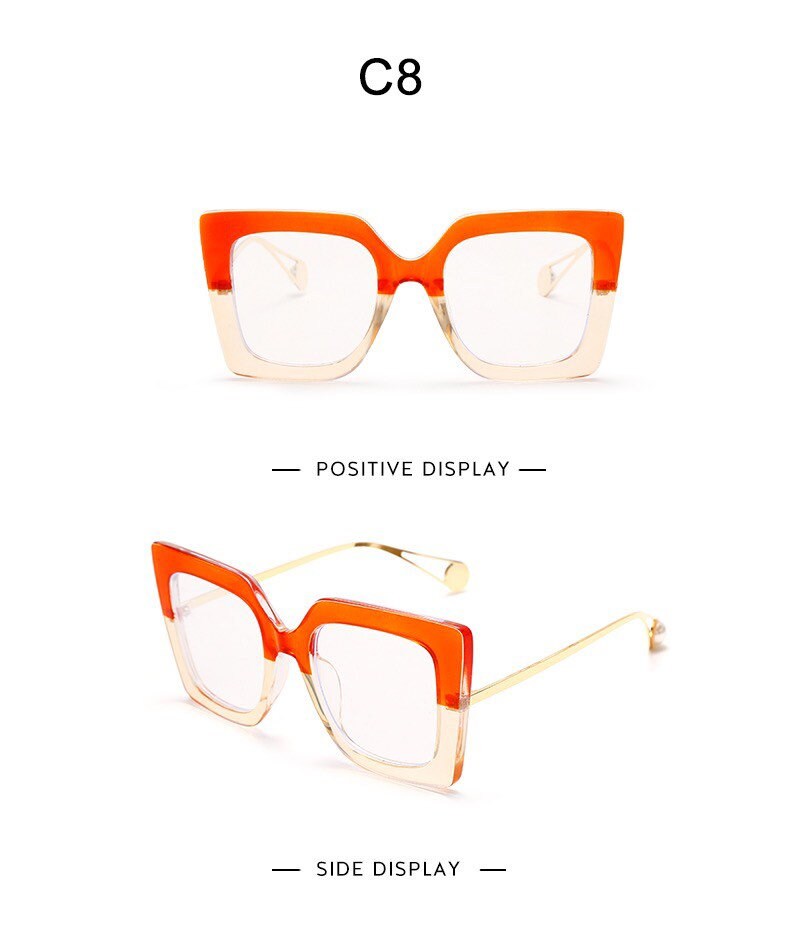 Vintage Glasses |Women Men|Square Clear Glasses| Optical Eyeglasses Frame |Transparent Lens Spectacle Frame |NOT Anti Blue Light