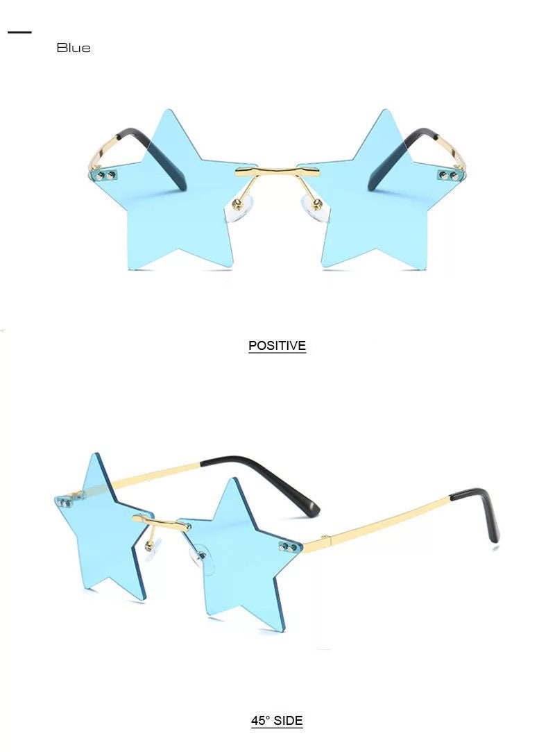 Unique Rimless Pentagram Sunglasses|Women Men|Summer Fashion Five-pointed Star Shades UV400|Eyeglasses new model
