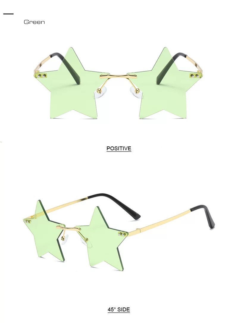 Unique Rimless Pentagram Sunglasses|Women Men|Summer Fashion Five-pointed Star Shades UV400|Eyeglasses new model