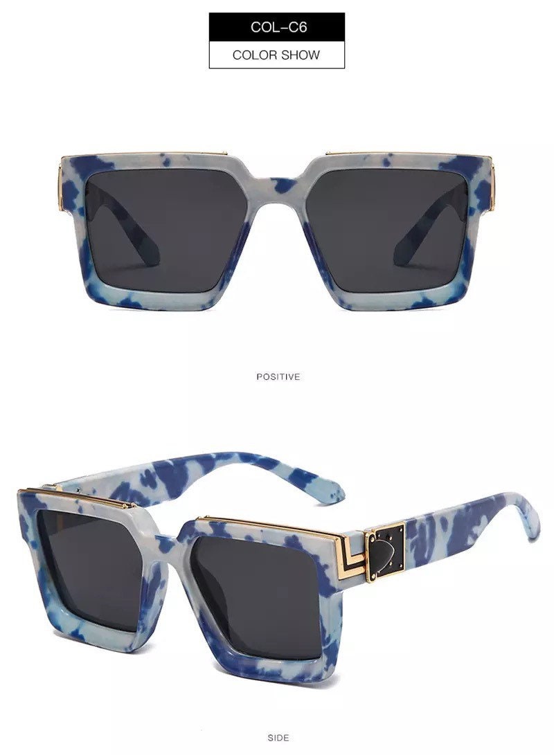 Retro Square Sunglasses|Women Men|Gradient Mirror Eyewear Brand Designer |Fashion Shades UV400 Sun Glasses