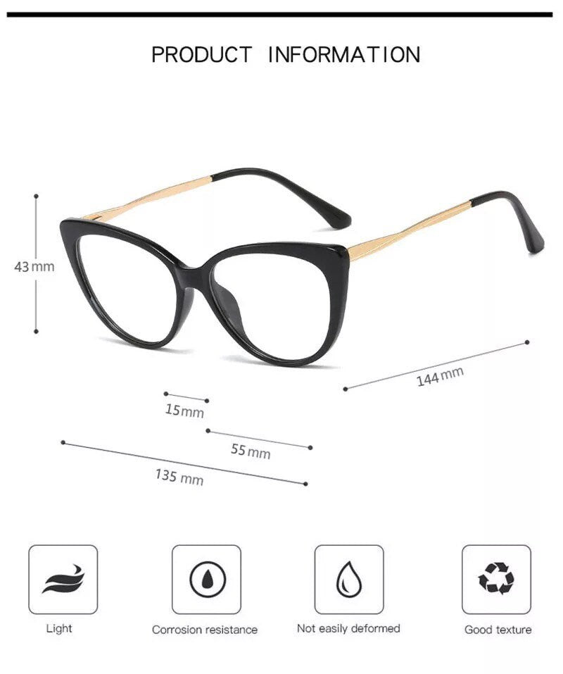 New Fashion Vintage Cat Eye Frame Glasses |Women Men|Alloy Round Clear Print Leopard Eyeglasses |Female Sexy Glasses Ornament