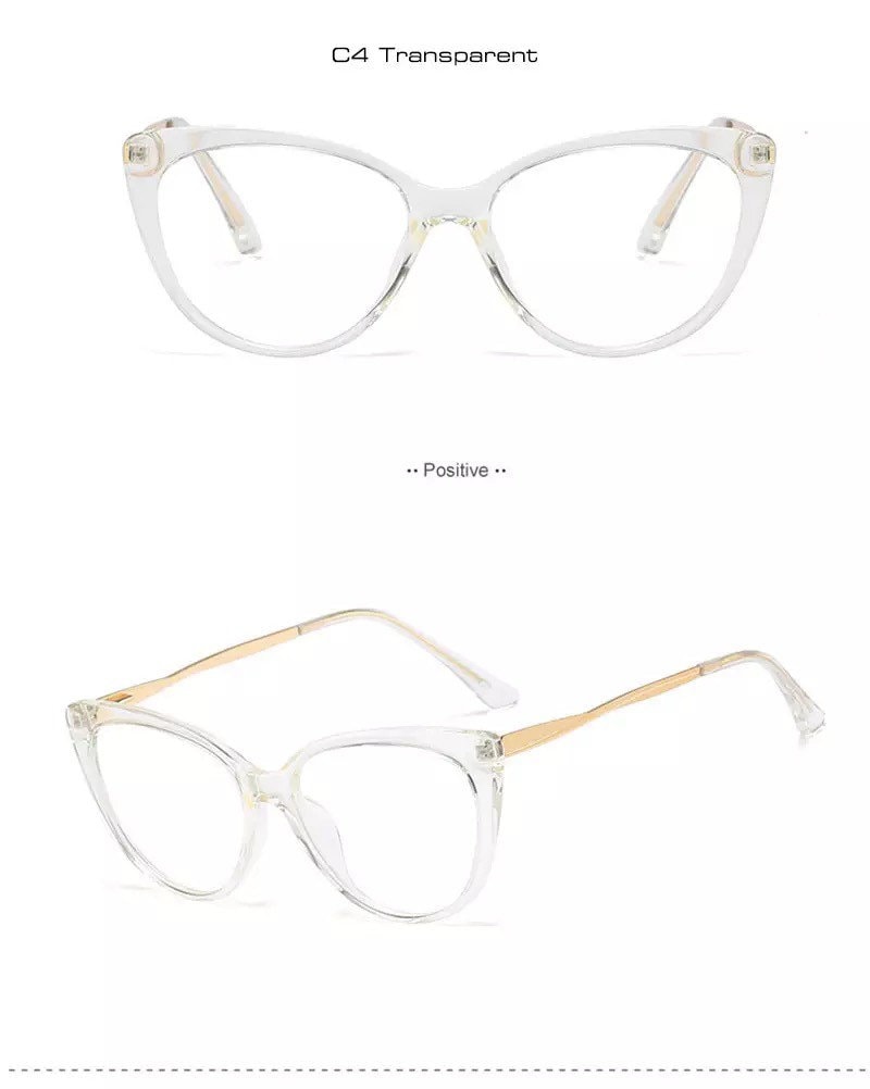 New Fashion Vintage Cat Eye Frame Glasses |Women Men|Alloy Round Clear Print Leopard Eyeglasses |Female Sexy Glasses Ornament