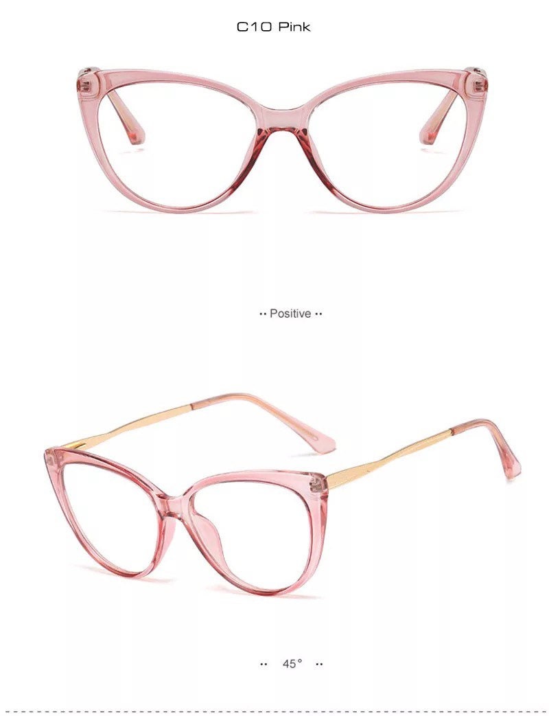 New Fashion Vintage Cat Eye Frame Glasses |Women Men|Alloy Round Clear Print Leopard Eyeglasses |Female Sexy Glasses Ornament