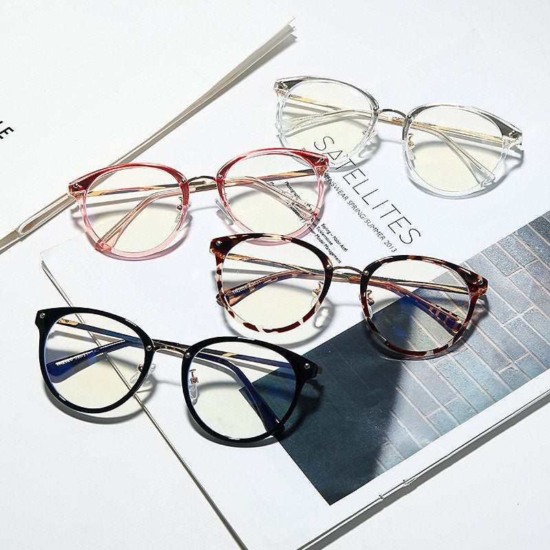 Retro Anti Blue Ray Computer Glasses |Women Men|Round Eye Glass |Blue Light Blocking |Fashion Eyewear Optical Frames