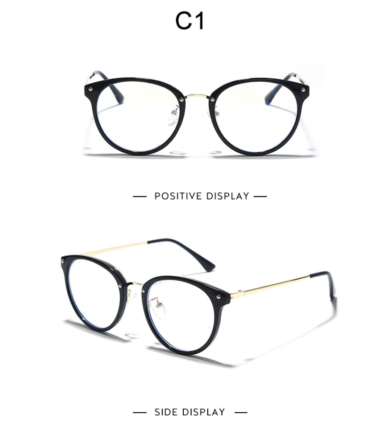 Retro Anti Blue Ray Computer Glasses |Women Men|Round Eye Glass |Blue Light Blocking |Fashion Eyewear Optical Frames