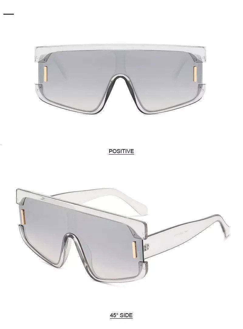 Rivets Oversize |Women Men| Summer Sunglasses |Fashion Eyeglasses |Square Sunglasses Trendy Big Frame Glasses |UV400 Glasses