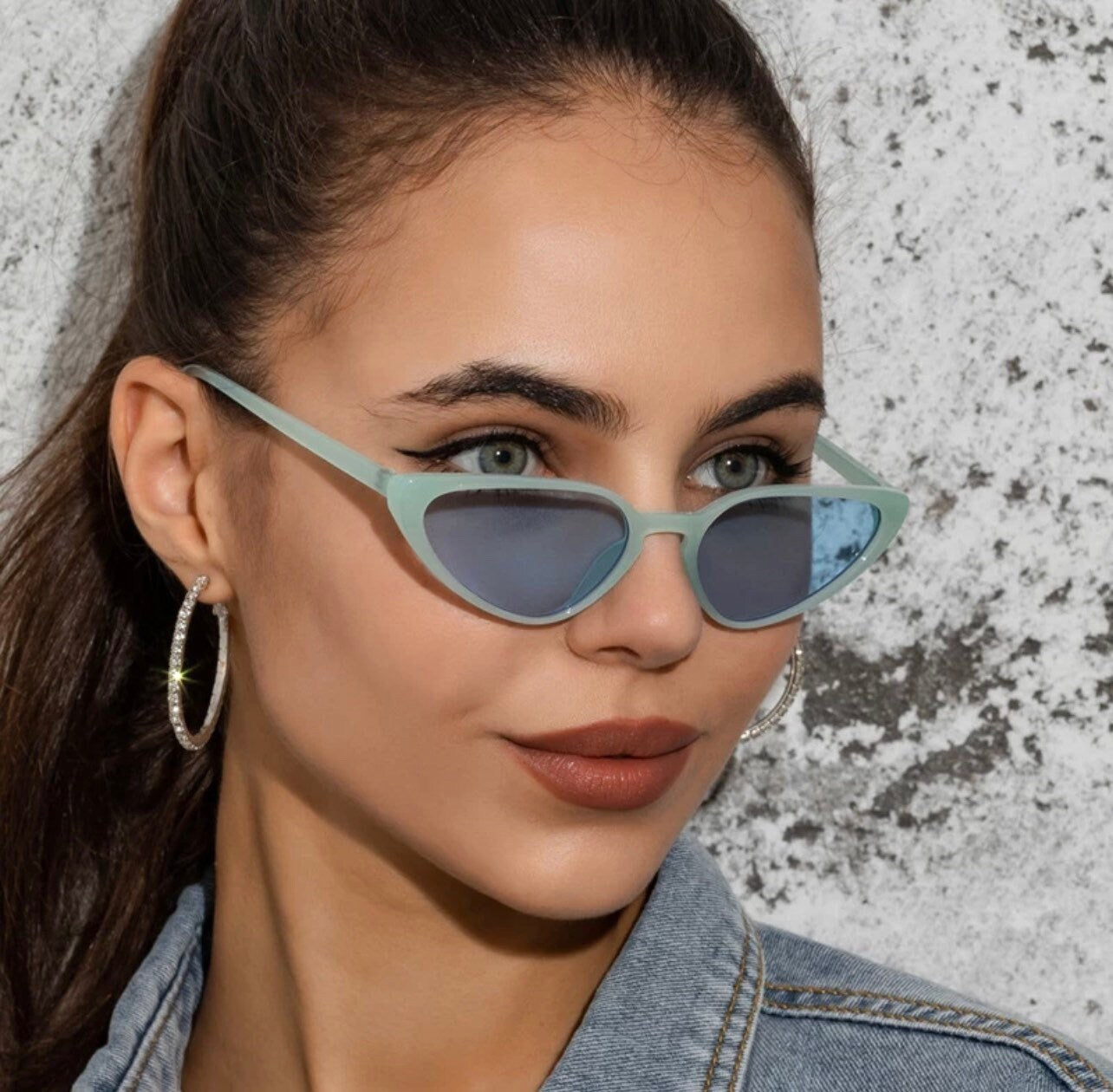 Retro Small Cat Eye Sunglasses |Women Men| Retro Trending Jelly Green Sun Glasses| Summer Shades UV400 eyeglasses