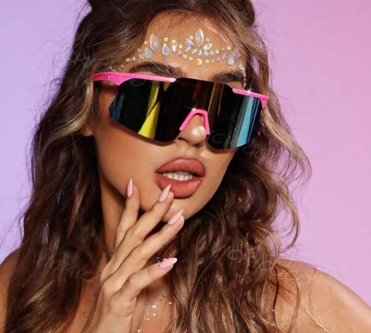 New Summer Oversized Goggle Sunglasses |Women Men|Sunglasses Flat Top Mirror Lens| Outdoor Sports Eyeglasses|Glasses Unisex